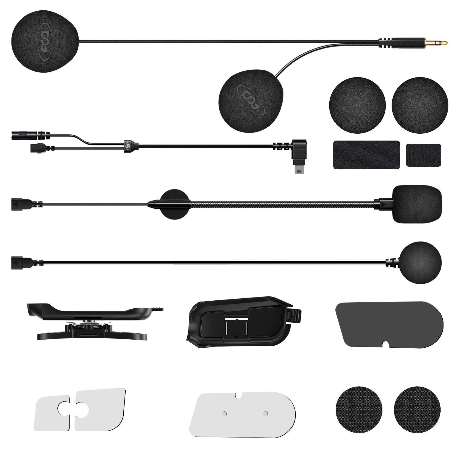 Universal Motorcycle Helmet Intercom Headset - Altoparlante Fodsports HRSQS con microfono, staffa