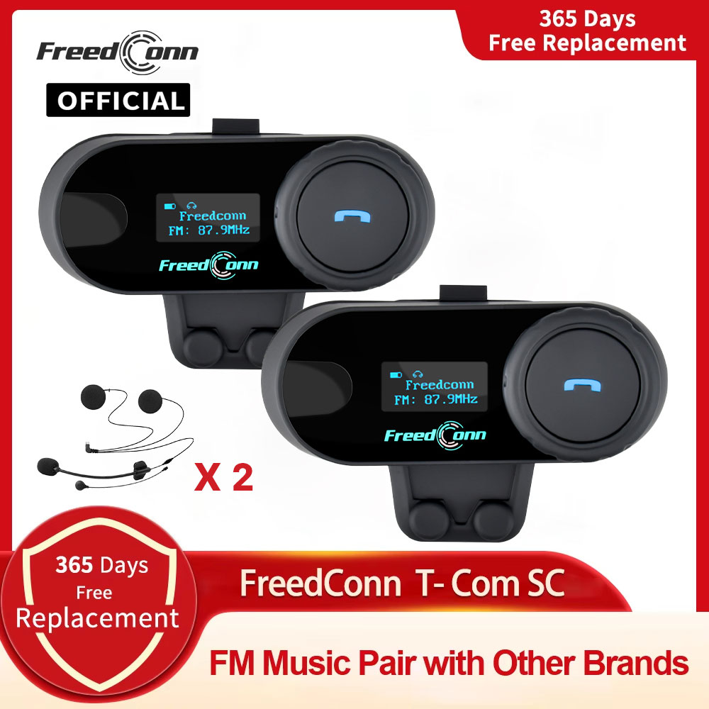 Universal Motorcycle Helmet Intercom Headset - FreedConn Bluetooth Interfono per moto Auricolare