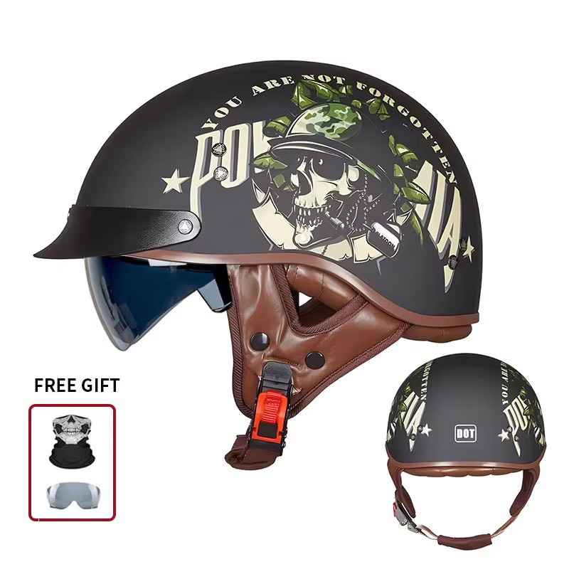 Casco Moto Vintage Semiaperto  - Vintage Open Face Retro Helmet recensione e prezzo