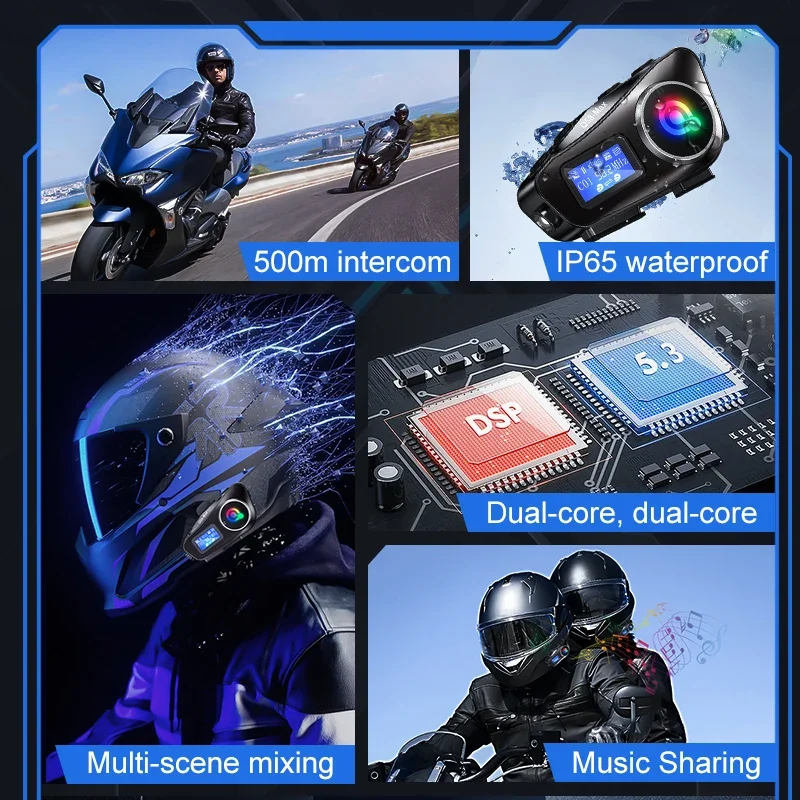 Display a grande schermo casco - Universal Motorcycle Helmet Intercom Headset recensione e prezzo