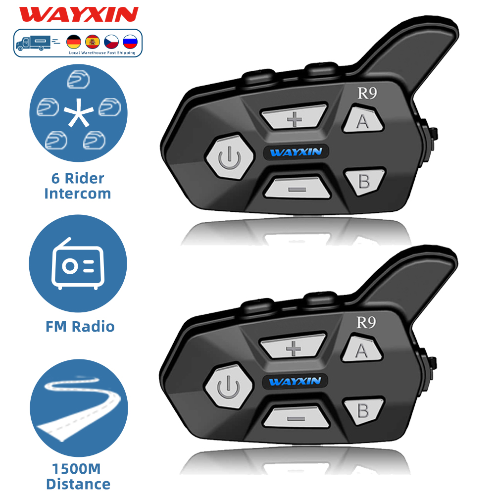 WAYXIN R9 Interfono per moto C - Universal Motorcycle Helmet Intercom Headset recensione e prezzo