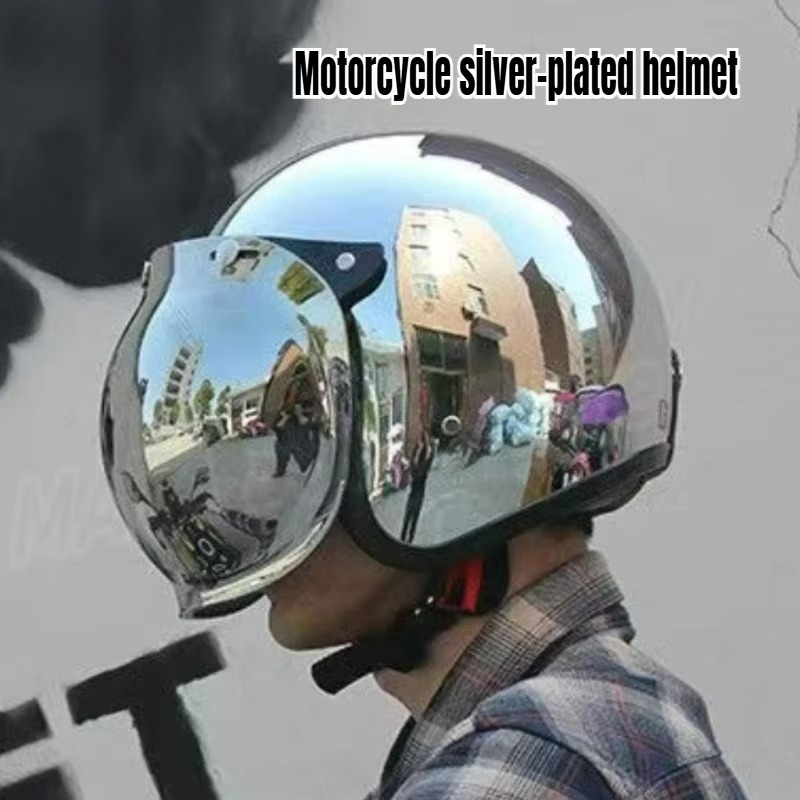 Casco Moto Retrò Aperto Placca - Vintage Open Face Retro Helmet recensione e prezzo