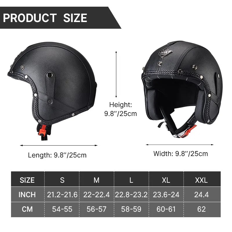 Casco da moto KAESE Classic Gr - Vintage Open Face Retro Helmet recensione e prezzo